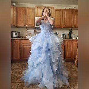 Prom dress from David’s Bridal. I wore it for Winter formal.